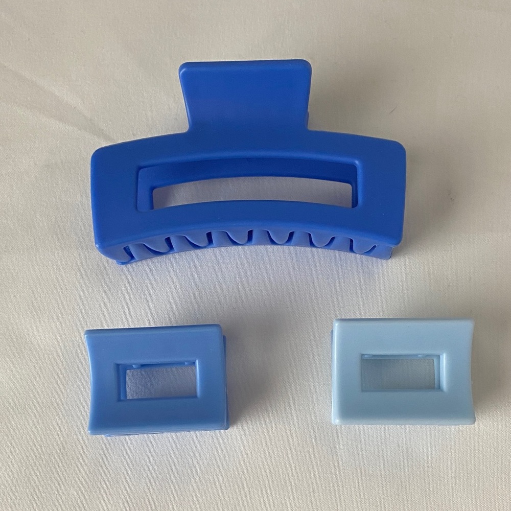 Blue Hair Claw Clips Set - Picture 2 of 4